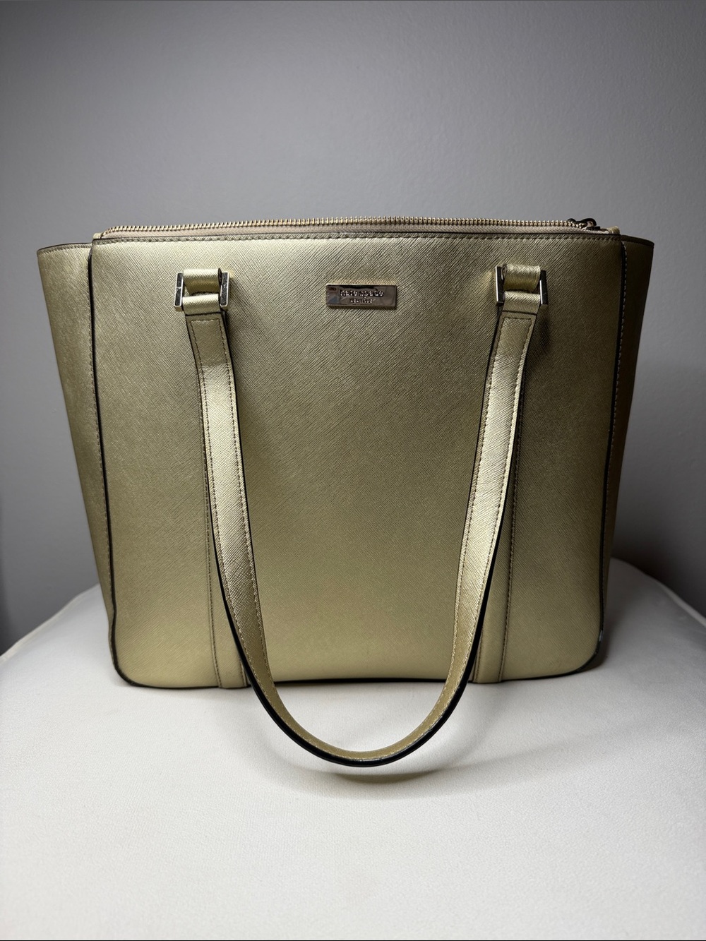 kate spade Metallic Gold Saffiano Tote